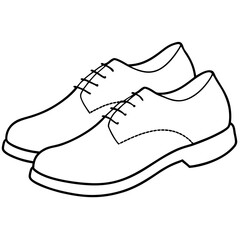  shoes line art vector