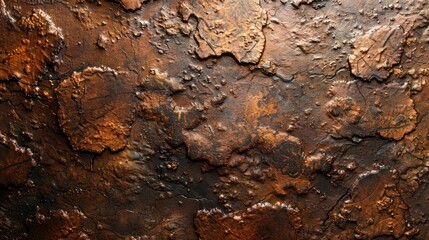 Fototapeta premium Textured copper metal background with natural weathering