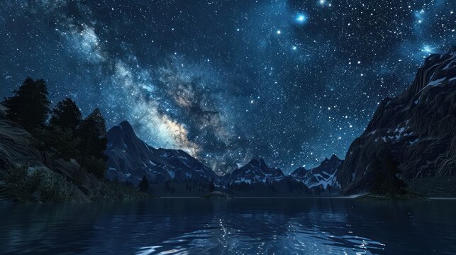 A beautiful night sky with a large milky way arching across the horizon