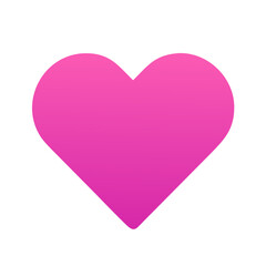 Vibrant Pink Heart Shape Symbolizing Love and Affection in a Playful Design