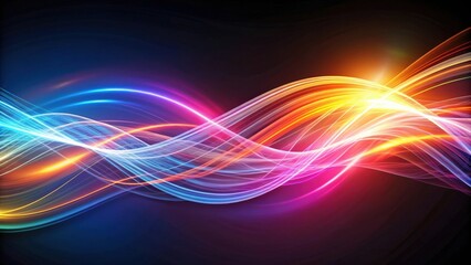 Obraz premium Dynamic and abstract energy light lines flowing in an artistic pattern , abstract, vibrant, colorful, movement, futuristic
