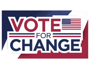 Patriotic Vector Logo: Vote for Change