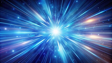 Naklejka premium of light speed zoom travel in deep space, cosmos, galaxy, space exploration, futuristic, technology, science fiction, star