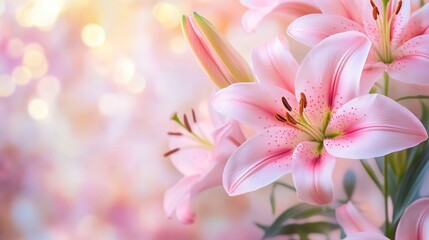 Fototapeta premium Delicate Pink Lily