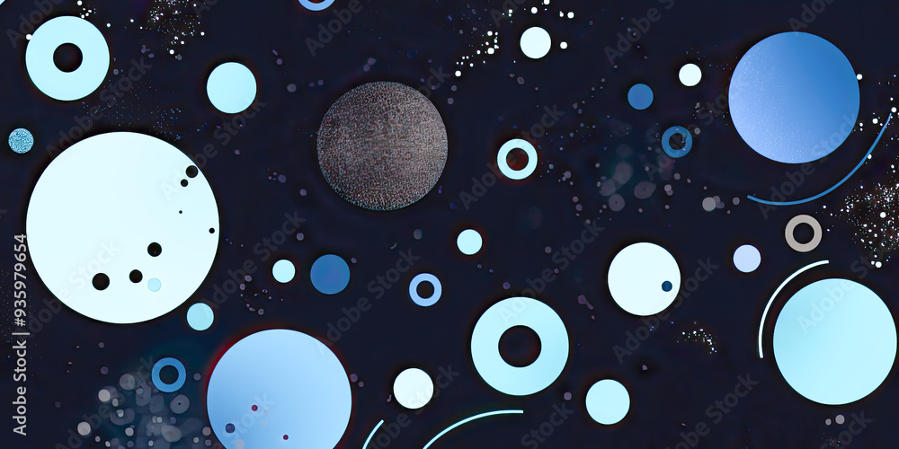 Poster background composition with shapes and colors