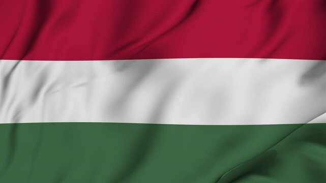 A beautiful view of the Hungary flag video. 3d flag-waving video. Hungary flag 4K resolution.