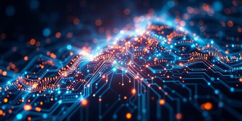 Obraz premium AI Algorithm Flow