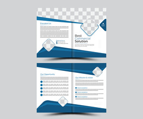 Abstract bifold brochure design template 