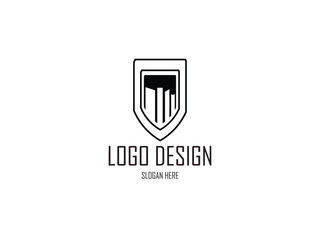 real state logo, city town logo, modern logo template design