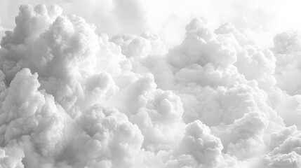 Dense Clouds on White Background, Abstract Image, Texture, Pattern, Wallpaper, Cover and Screen of Smartphone, Cell Phone, Computer, Laptop, 9:16 and 16:9 Format