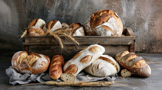  a selection of artisanal breads and pastries highlighting their artisanal baking techniques and natural ingredients