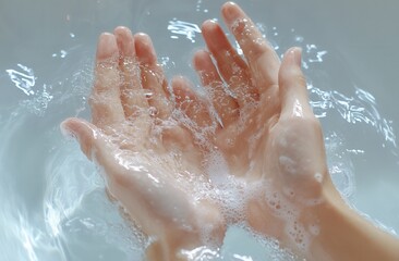 Fototapeta premium washing hands in water