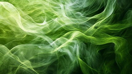 Fototapeta premium Abstract image depicts ethereal vegetation swaying in the breeze, creating a dreamy green tapestry of nature's motion.