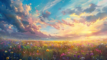 Thunderhead with The Blue Skies, Moon ,Night Scenery, Cloud, Tree -Anime Style Photo Background Wallpaper