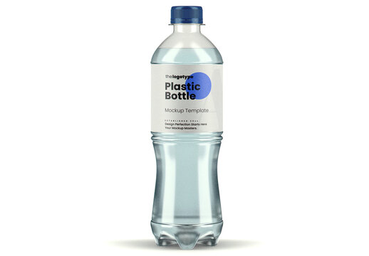Tall Plastic Bottle Mockup