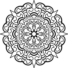 Mandala. Ethnic round ornament.Coloring page. Vector illustration.