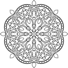 Mandala. Ethnic round ornament.Coloring page. Vector illustration.