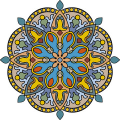 Mandala. Ethnic round ornament. Vector illustration.