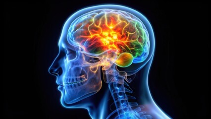 Neurological patient's brain SPECT imaging showing signs of neurodegenerative disease