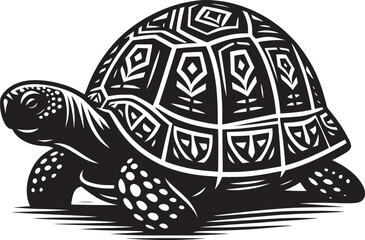 Sea turtle silhouette illustration isolated on a white background