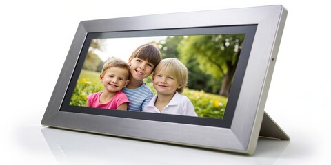 Digital photo frame for displaying photos, digital, photo, frame, display, technology, electronic, screen, picture