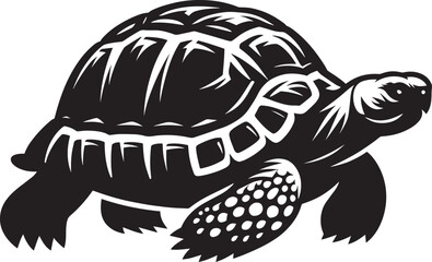 Sea turtle silhouette illustration isolated on a white background