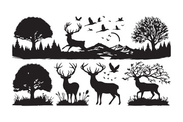 Deer Silhouette Vector