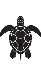 Fototapeta premium Turtle marine animal icon. Sea turtle silhouette. vector illustration 