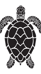 Fototapeta premium Turtle marine animal icon. Sea turtle silhouette. vector illustration 