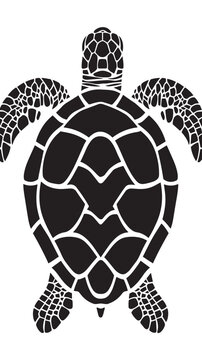Turtle marine animal icon. Sea turtle silhouette. vector illustration

