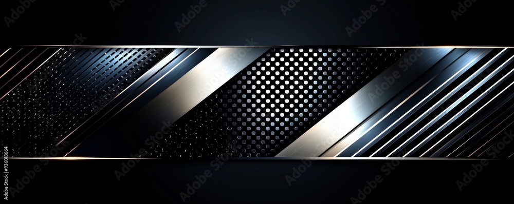 Aufkleber an abstract white techno background overlays a dark space with glowing lines of decoration. this mod