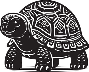 Sea turtle silhouette illustration isolated on a white background