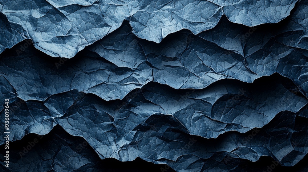 Poster paper crumples with shadows and highlights. abstract pattern created from crumpled material.