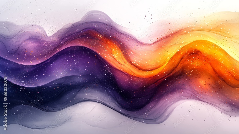 Poster a vibrant abstract gradient background with strategic white copyspace and a dynamic rule of thirds c