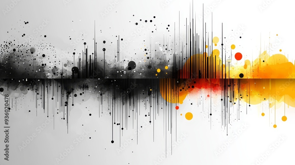 Leinwandbilder vibrant geometric shapes and dynamic lines create an abstract graffiti artwork
