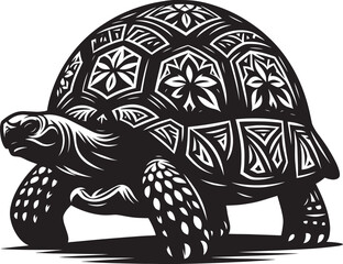 Sea turtle silhouette illustration isolated on a white background