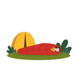 Camping People Illustration