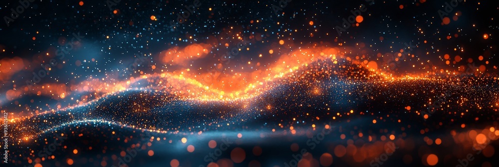 Poster the graphic depicts a dynamic light trail and vibrant colors in a hyperspace vortex with futuristic 