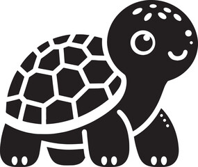 Sea turtle silhouette illustration isolated on a white background