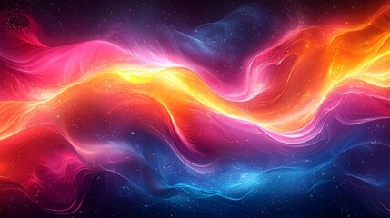 Obraz premium An abstract image of swirling liquid with vibrant colors and iridescent texture