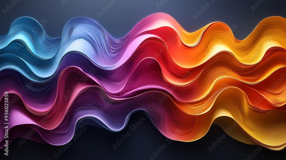 Leinwandbilder dynamic dimensional patterns and fluid swirling gradients captivate the senses and transport the vie