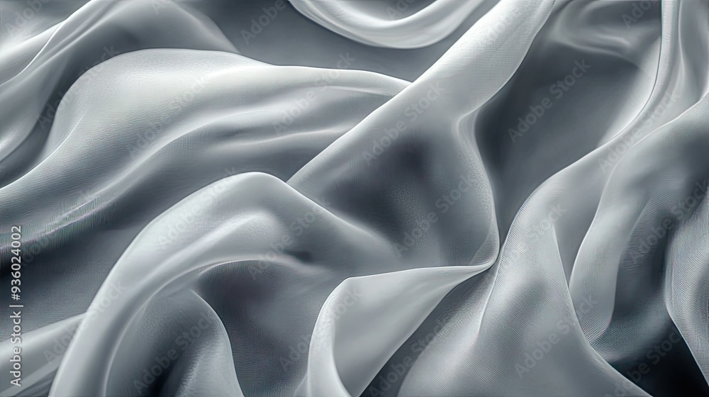 Poster graceful flowing fabric with a silky texture, creating an elegant and soft background.