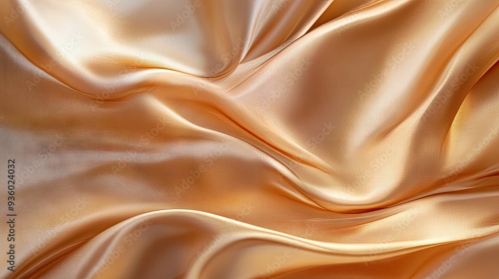 Poster graceful flowing fabric with a silky texture, creating an elegant and soft background.