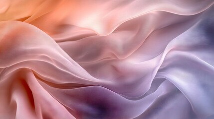 Obraz premium Graceful, soft fabric in motion, forming an elegant and flowing background in muted tones.