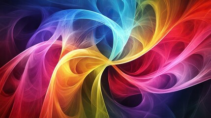 Abstract vibrant fractals in vivid colors perfect for designing distinctive and engaging background imagery