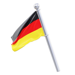 3D German Flag National Symbol