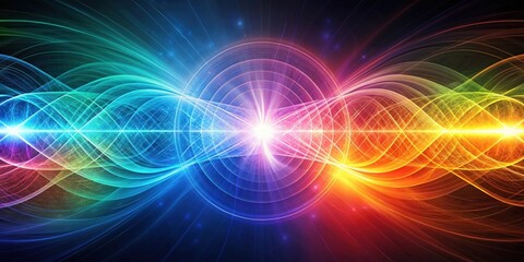 Abstract science background featuring colorful electromagnetic field concept, electromagnetic, field, abstract, science