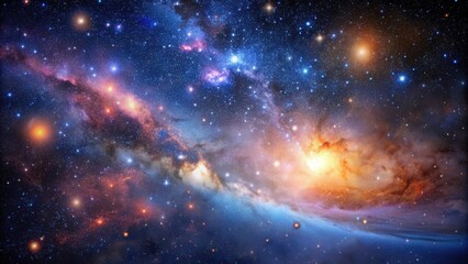 Fototapeta premium Night sky filled with a stunning display of stars, nebula, and galaxies, stars, nebula, galaxy, universe, cosmic, astronomical