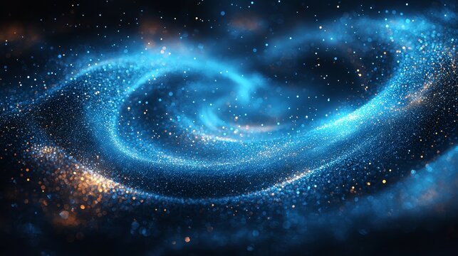Abstract blue alien space dreams background