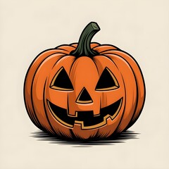 Free Photo Spooky JackOLantern on a Clean Background Generative Ai